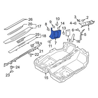 Porsche OE - Left Kick Panel Trim