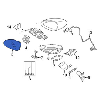 Porsche OE - Front Left Door Mirror Glass