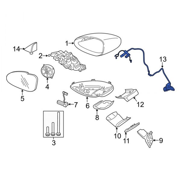 Door Mirror Wiring Harness