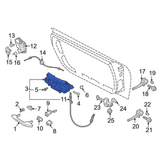 Porsche OE - Front Right Exterior Door Handle Base