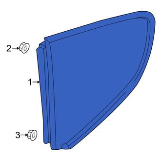 Porsche OE - Rear Left Quarter Glass
