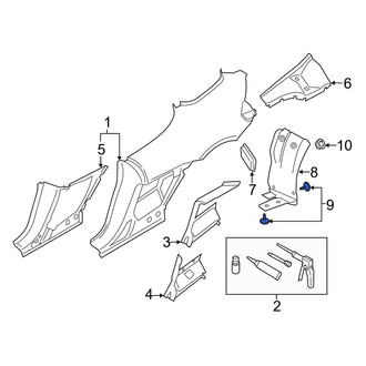 Porsche OE - Quarter Panel Splash Shield Screw