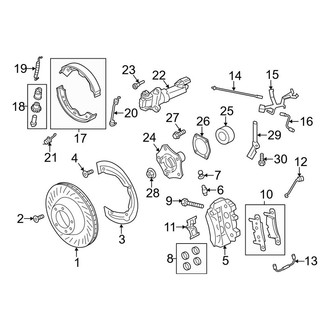 Porsche OE - Rear Suspension - Brake Components (W/O Ceramic Brakes)