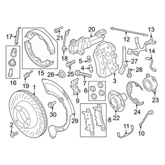 Porsche OE - Rear Suspension - Brake Components (W/O Ceramic Brakes), (GT4)