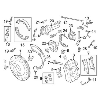 Porsche OE - Rear Suspension - Brake Components (With Ceramic Brakes), (GT4)