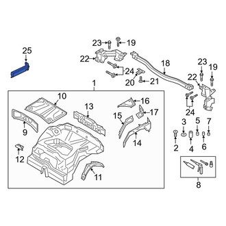 Porsche OE - Rear Left Floor Side Rail