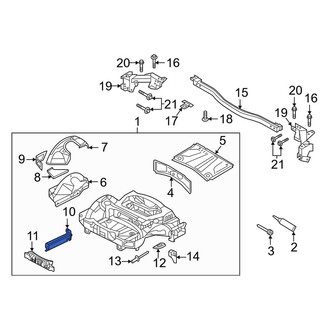 Porsche OE - Rear Left Floor Side Rail