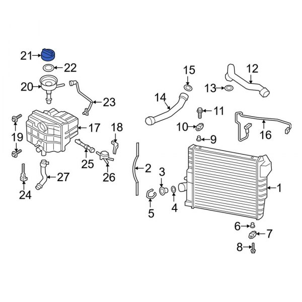 Engine Coolant Reservoir Cap