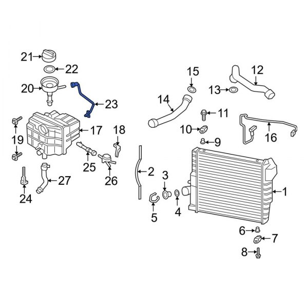 Engine Coolant Reservoir Hose