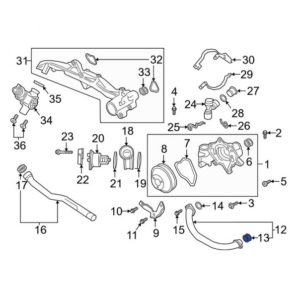 Engine Coolant Pipe O-Ring