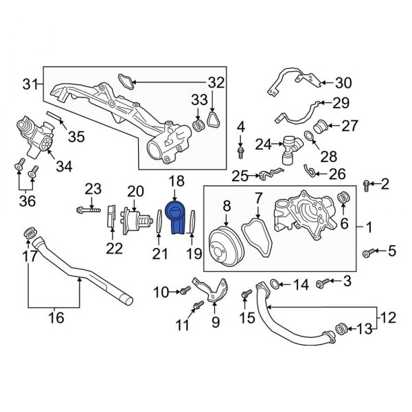 Engine Coolant Thermostat Housing