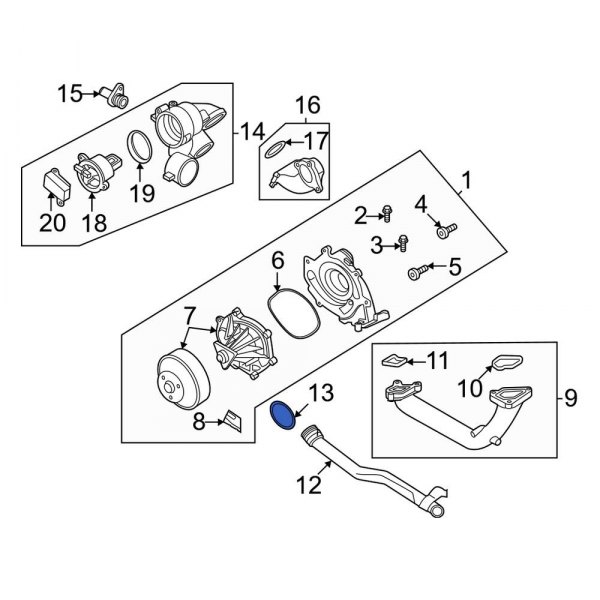 Engine Coolant Pipe O-Ring