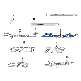 Porsche OE - Rear Bumper Cover Emblem