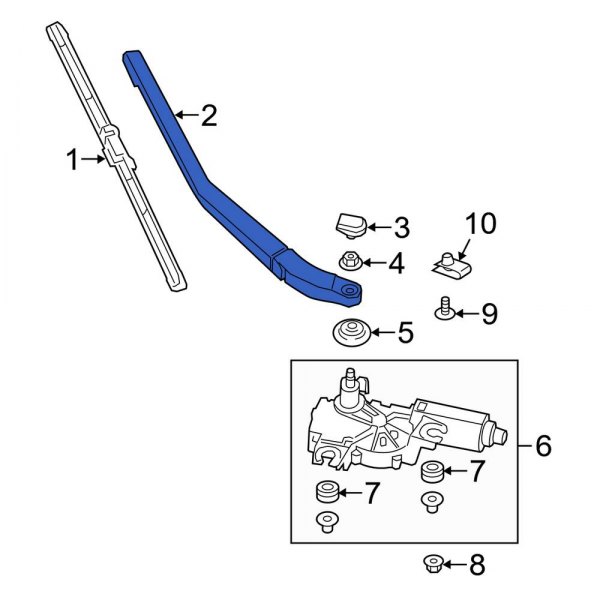 Back Glass Wiper Arm