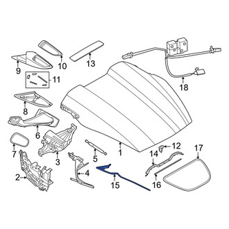 Porsche OE - Rear Left Deck Lid Seal