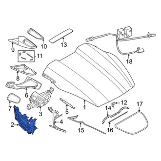 Porsche OE - Front Left Deck Lid Bracket