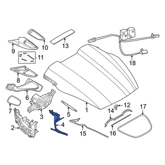 Porsche OE - Rear Left Deck Lid Hinge