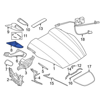 Porsche OE - Rear Left Deck Lid Bracket