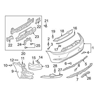 Porsche OE - Rear Bumper - Bumper & Components (W/O Sport Design)