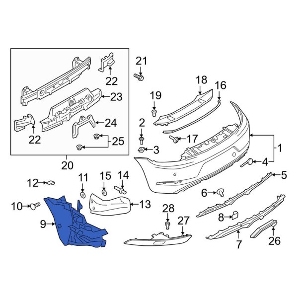 Bumper Corner Cover Bracket