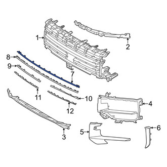 Porsche OE - Front Upper Center Grille Molding