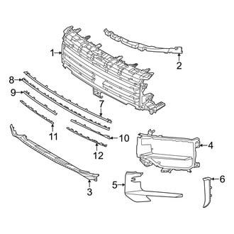 Porsche OE - Front Bumper & Grille - Grille & Components
