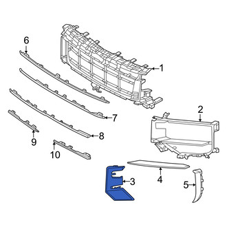 Porsche OE - Front Right Inner Grille Molding