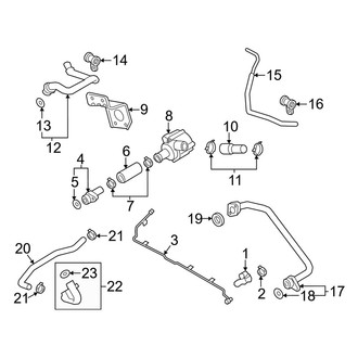 Porsche OE - Cooling - Hoses & Lines (Center & Driver Side), (E-Hybrid / E-Hybrid Coupe / S E-Hybrid / S E-Hybrid Coupe)