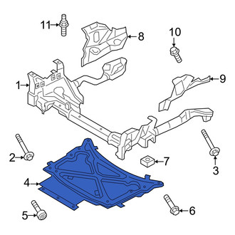 Porsche OE - Left Powertrain Skid Plate