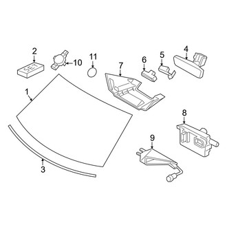 Porsche OE - Windshield & Components (Coupe / E-Hybrid Coupe / S Coupe / S E-Hybrid Coupe / Turbo E-Hybrid Coupe / Turbo GT Coupe)