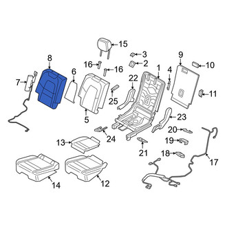 Porsche OE - Rear Right Seat Back Cushion Cover