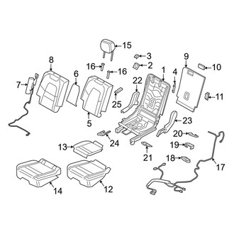 Porsche OE - Seats & Tracks - Rear Seat Components (Comfort Seat, Passenger Side)