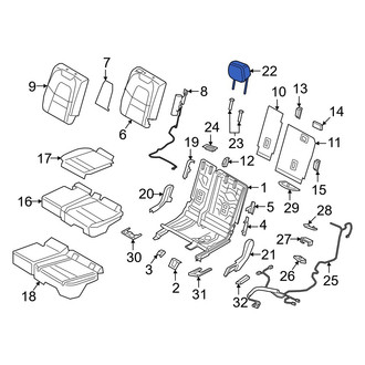 Porsche OE - Rear Left Headrest