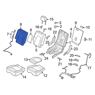 Porsche OE - Rear Right Seat Back Cushion Cover