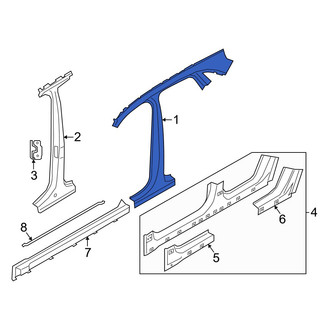 Porsche OE - Right Outer Body B-Pillar