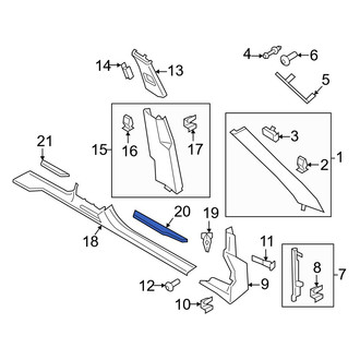 Porsche OE - Front Door Trim Sill Plate Insert