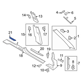 Porsche OE - Rear Door Trim Sill Plate Insert