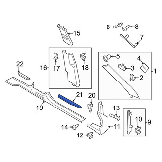 Porsche OE - Front Door Trim Sill Plate Insert