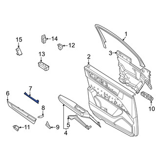 Porsche OE - Front Left Upper Door Trim Molding