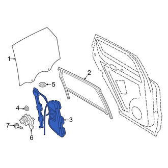 Porsche OE - Rear Left Window Regulator