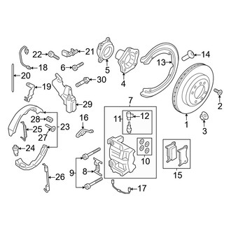 Porsche OE - Rear Suspension - Brake Components (With Ceramic Brakes)