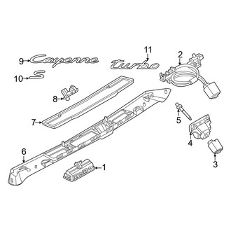 Porsche OE - Lift Gate - Exterior Trim (Base / E-Hybrid / S / S E-Hybrid / Turbo E-Hybrid)