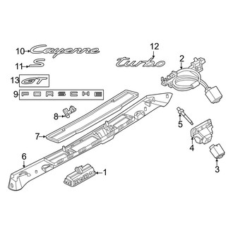 Porsche OE - Lift Gate - Exterior Trim (Coupe / E-Hybrid Coupe / S Coupe / S E-Hybrid Coupe / Turbo E-Hybrid Coupe / Turbo GT Coupe)