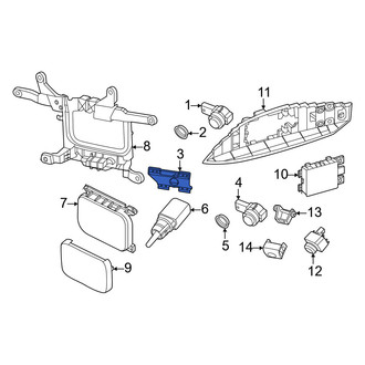 Porsche OE - Front Left Inner Parking Aid Sensor Housing