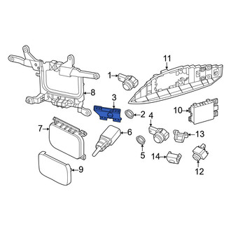 Porsche OE - Front Left Inner Parking Aid Sensor Housing