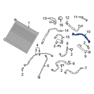 Porsche OE - A/C Refrigerant Suction Hose