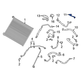 Porsche OE - A/C Refrigerant Suction Hose