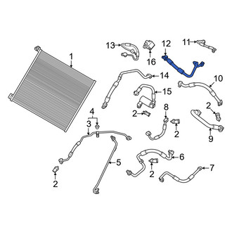 Porsche OE - A/C Refrigerant Suction Hose