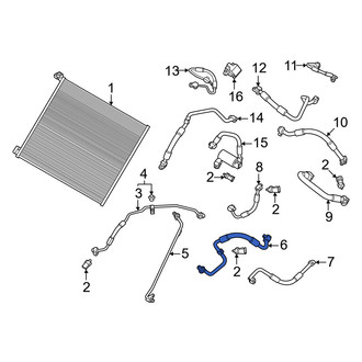 Porsche OE - A/C Refrigerant Suction Hose