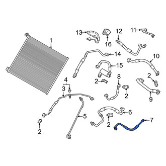 Porsche OE - A/C Refrigerant Suction Hose